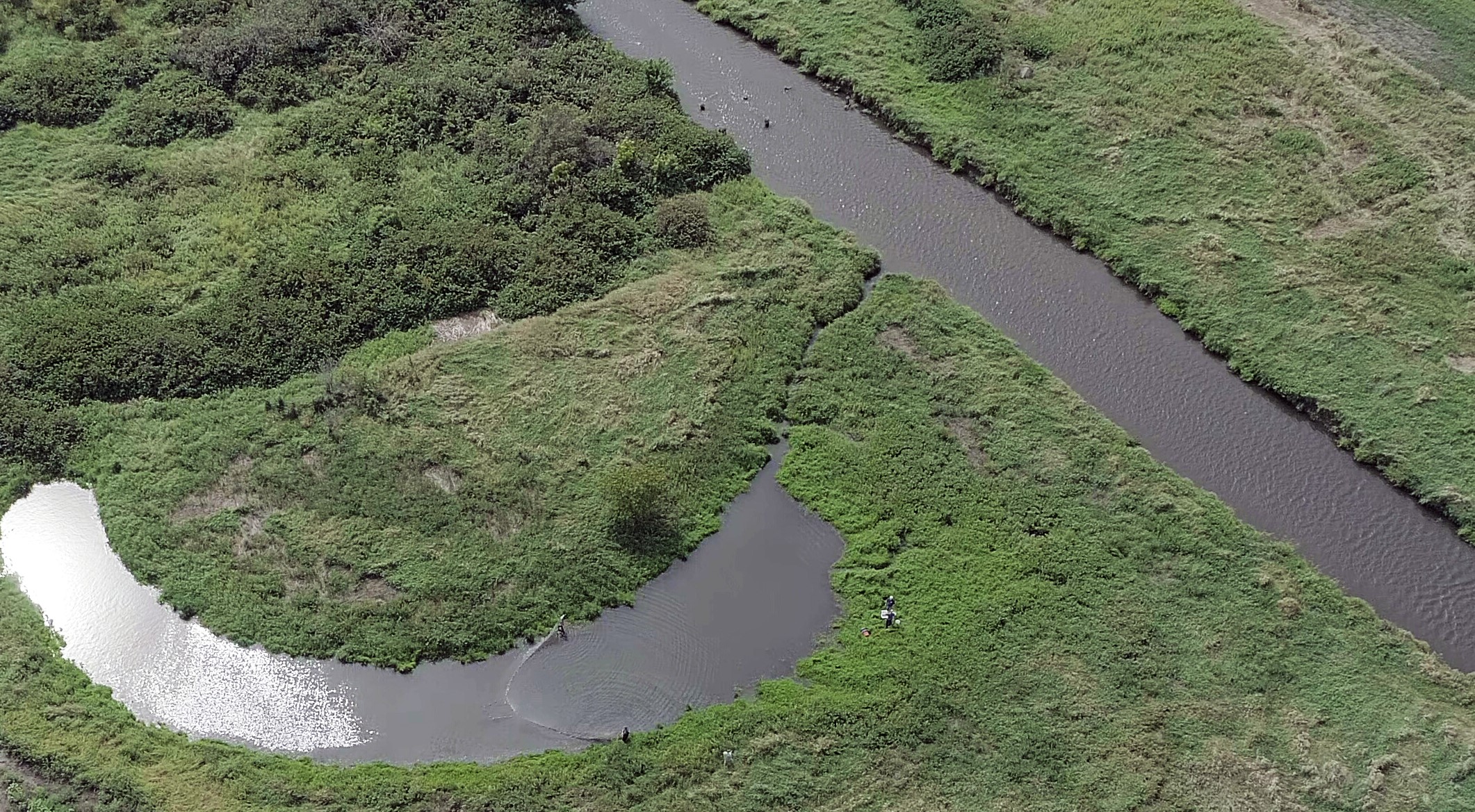 Drone shot of oxbow